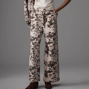 Anthropologie Pilcro The Leon Double Hem High-Rise Wide-Leg Cuffed Jeans Cow 31